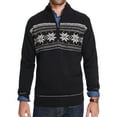 thumbnail image 1 of Weatherproof Mens Snowflake Knit Pullover Sweater, Black, Small, 1 of 1