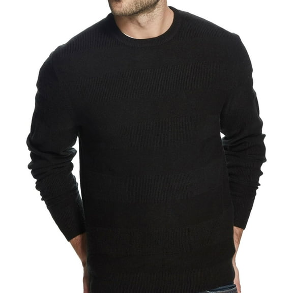 Weatherproof Mens Soft Touch Pullover Sweater, Black, XXX-Large