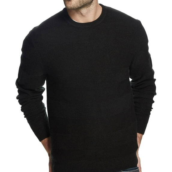Weatherproof Mens Soft Touch Pullover Sweater, Black, XXX-Large