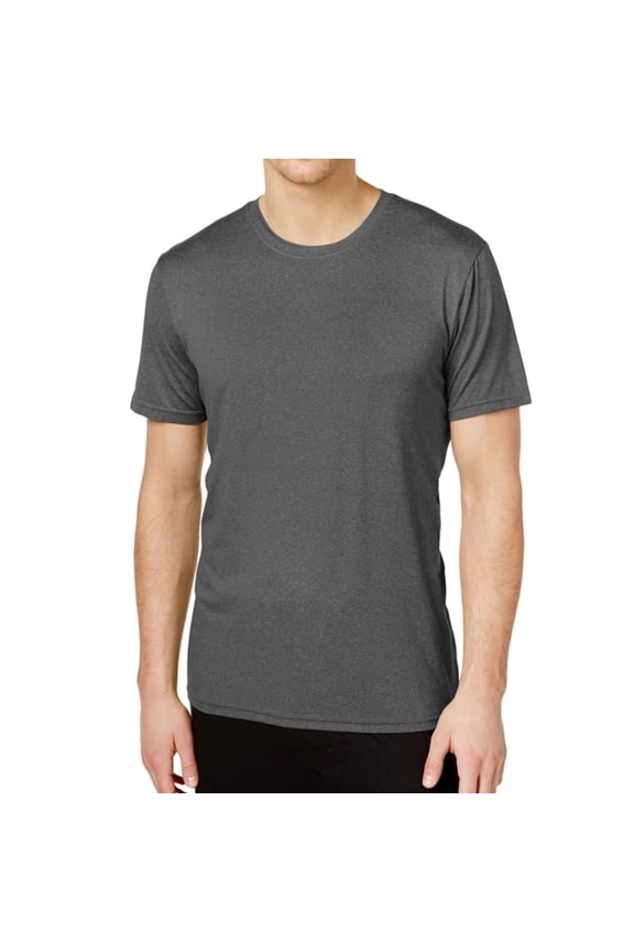 Mens Solid Basic T-Shirt, Grey, Small