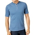 thumbnail image 1 of Weatherproof Mens Striped Henley Shirt, Blue, XX-Large, 1 of 2