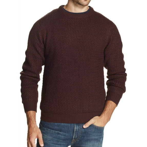 Weatherproof Mens Textured Pullover Sweater, Purple, XXX-Large