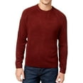 thumbnail image 1 of Weatherproof Mens Textured Raglan Pullover Sweater, Red, Small, 1 of 1