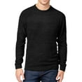 thumbnail image 1 of Weatherproof Mens Textured Striped Pullover Sweater, Black, XX-Large, 1 of 1