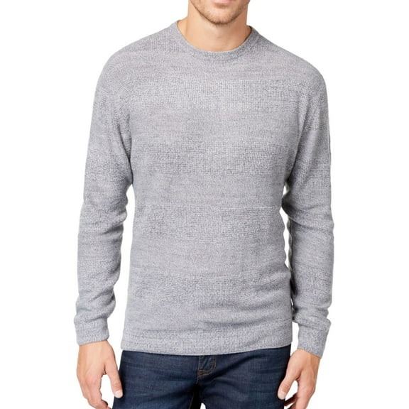 Weatherproof Mens Textured Striped Pullover Sweater, Grey, X-Large