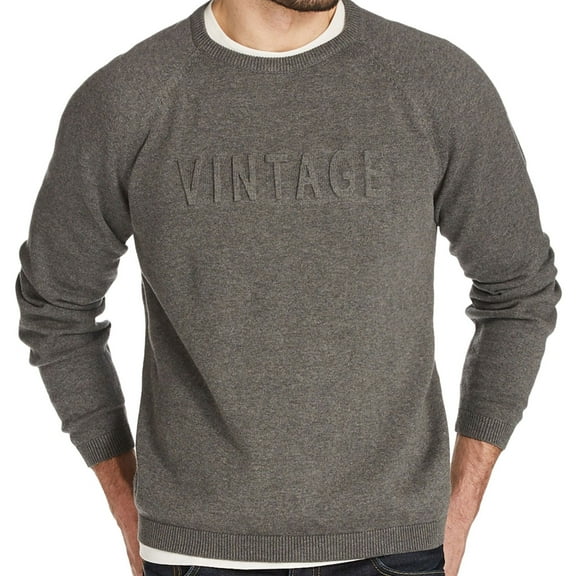 Weatherproof Mens Vintage Pullover Sweater, Grey, Large