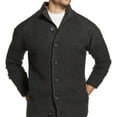 thumbnail image 1 of Weatherproof Mens Waffle-Stitch Cardigan Sweater, Grey, Small, 1 of 1