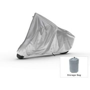 Weatherproof Motorcycle Cover Compatible With 2005 Ural Retro Solo - Outdoor & Indoor - Protect From Rain Water, Snow, Sun - Built In Reinforced Securing Straps - Durable Material - Free Storage Bag
