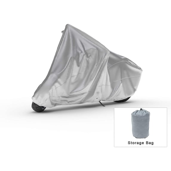 Weatherproof Motorcycle Cover Compatible With 2009 Harley-davidson Fxstc Softail Custom - Outdoor & Indoor - Protect From Rain Water, Snow, Sun - Securing Straps - Durable Material - Storage Bag