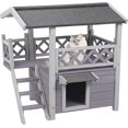 Weatherproof Outdoor Cat House,Feral Cats Shelter for Bunny Small Dogs