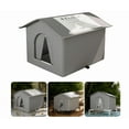 thumbnail image 1 of Weatherproof Outdoor Cat Shelter with Stand, Insulated Stray Cat House for Garden, Protective Nest from Rain and Cold, Durable Feral Cat Shelter (Gray, L), 1 of 9