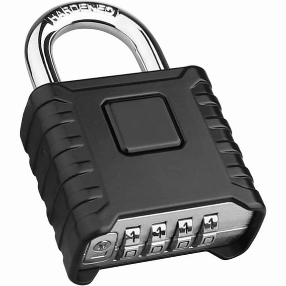 Weatherproof Outdoor Combination Padlock - 53mm 4-Digit Lock with 8mm Thick 304 Stainless Steel Shackle for Garage, Home, School, Gate, and Shed
