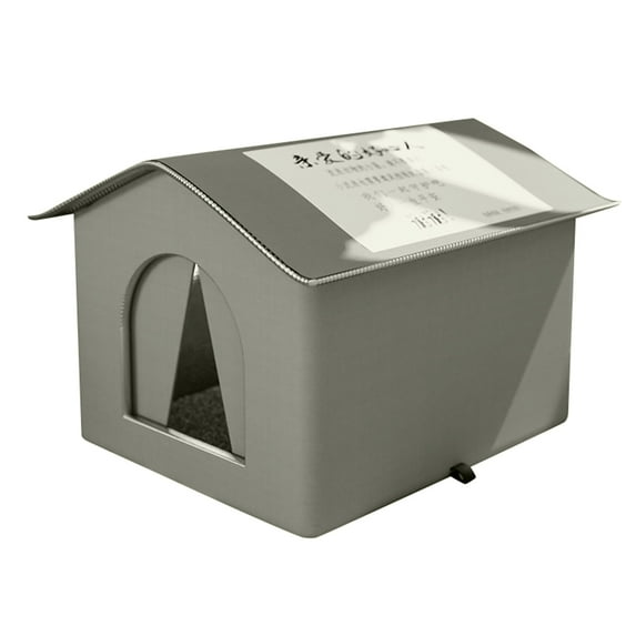 Weatherproof Outdoor Garden Cats Shelter Strays Cats Protective Nests From Rain And Cold Prevent(Without Bracet) Grey M