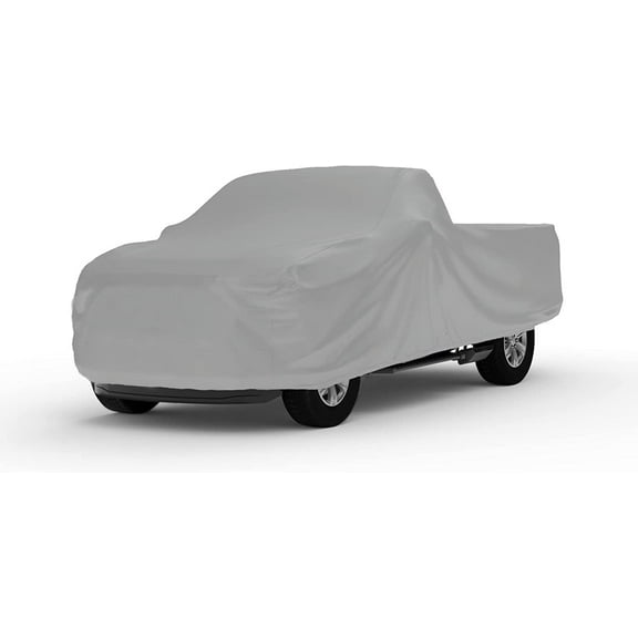 Weatherproof Outdoor Gray Color Truck Cover Compatible with Regular Cab 6.5 Foot Bed F-Series 1957-2022 - Outdoor & Indoor - Rain, Snow, Hail, Sun - Theft Cable Lock, Bag & Wind Straps