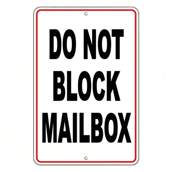 Weatherproof Outdoor Towing Warning Sign for Mailbox Post - Vehicles Will Be Towed, Fade Resistant Metal Sign