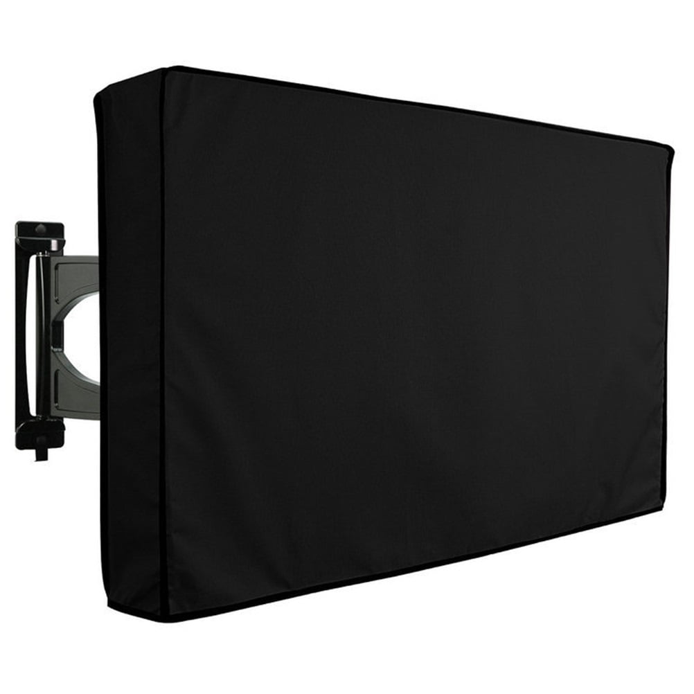 Dust-Proof Outdoor Tv Cover For 55In-58In Screen, Adjustable Size Fits Most Tvs, Integrated Pocket For Remote Control Storage