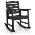 Weatherproof Patio Rocking Chair, HIPS Outdoor Rocking Chair for Adults