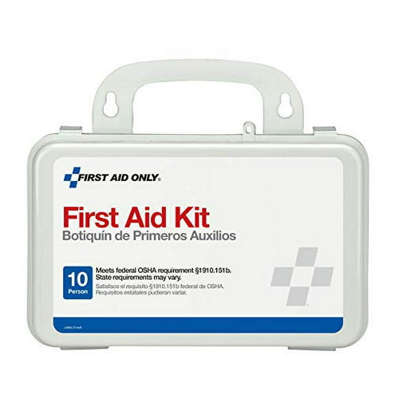 Pac-Kit 10 Person First Aid Kit, Weatherproof Plastic, ANSI