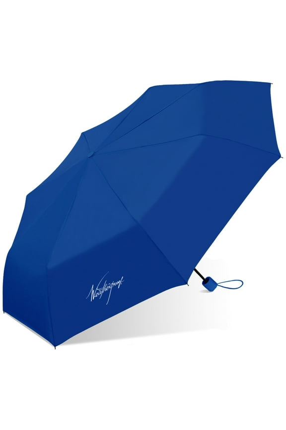 Rain Umbrella, Manual Open/Close, 42in Single Person Coverage, Ultra Compact Mini, Blue