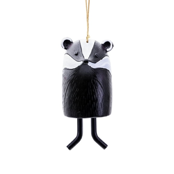 Weatherproof Resin Animal Wind Chime, Hand Painted Owl Fox Wildlife Hanging Bell Ornament, Rustic Boho Decor for Garden Patio Backyard Outdoor Use