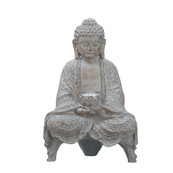 Weatherproof Resin Buddhas With Solar Lights Solar Power Buddhas Statue Figures