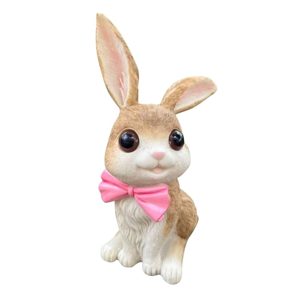 Weatherproof Resin Rabbit Garden Statue For Outdoor For Patio Lawn Yard Landscape Decoration With Realistic Animal Design