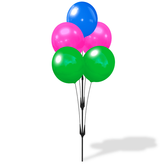 Weatherproof Reusable Seamed Balloon Cluster Pole Kit - Helium Free