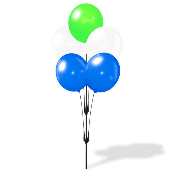 Weatherproof Reusable Seamed Balloon Cluster Pole Kit - Helium Free
