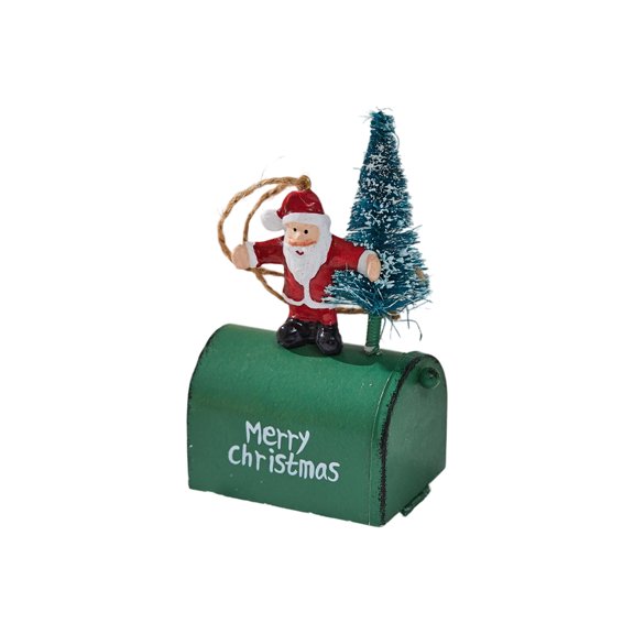 Weatherproof Santa Reindeer Metal Window Decor Easy Install Christmas Ornament for Home Store Display
