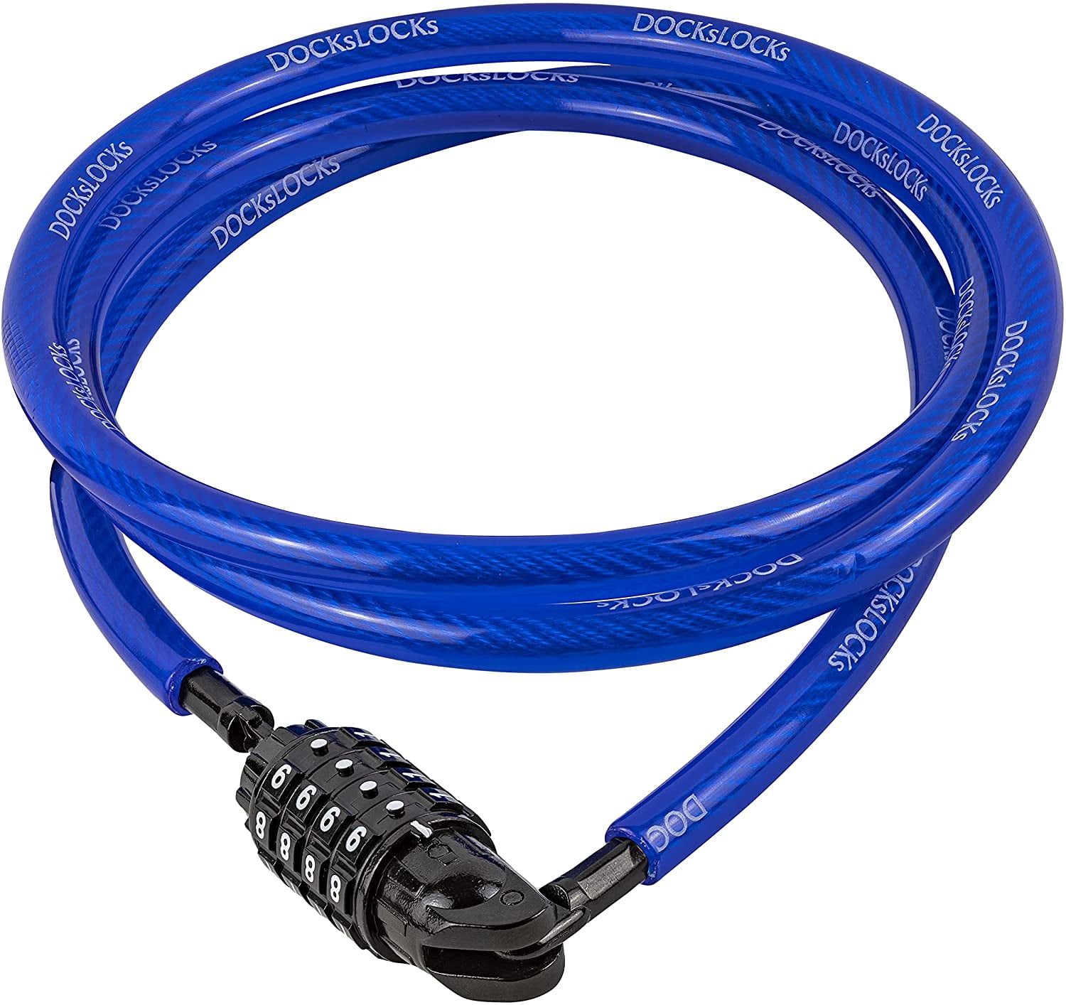Weatherproof Straight Security Cable Lock (5ft to 25ft Lengths) with Resettable Combination, Anti-Theft Protection for Kayak, Bike, Paddleboard, Scooter, Equipment, Bicycles and More 10ft