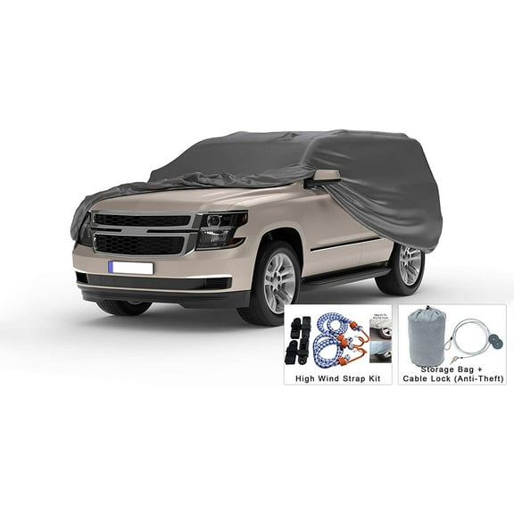 Weatherproof Truck Cover Compatible with 2005-2019 Toyota Tacoma Double Cab6 Ft Bed & Camper Shell - 5L Outdoor & Indoor - Protect from Rain, Snow, Hail, Sun - Theft Cable Lock, Bag & Wind Straps