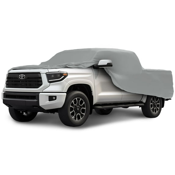 CarCovers Weatherproof Truck Cover & Warranty Compatible with Toyota 2006-2024 Tundra CrewMax 5.5' & Shell- Outdoor Cover Theft Cable Lock Truck Accessories Better Than Waterproof