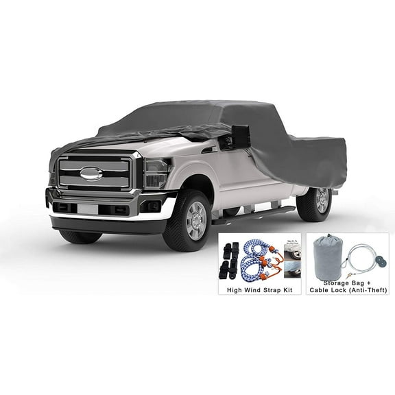 Weatherproof Truck Cover Compatible with 2022-2022 Chevrolet Colorado Extended Cab6 Ft Bed - 5L Outdoor & Indoor - Protect from Rain, Snow, Hail, Sun - Theft Cable Lock, Bag & Wind Straps
