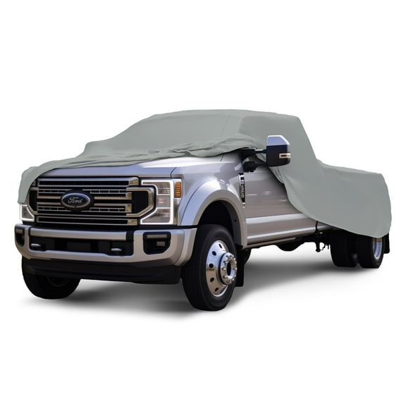 Weatherproof Truck Cover Compatible with 2022-2022 Ford F-450 Crew Cab8 Ft Bed - 5L Outdoor & Indoor - Protect from Rain, Snow, Hail, Sun - Theft Cable Lock, Bag & Wind Straps