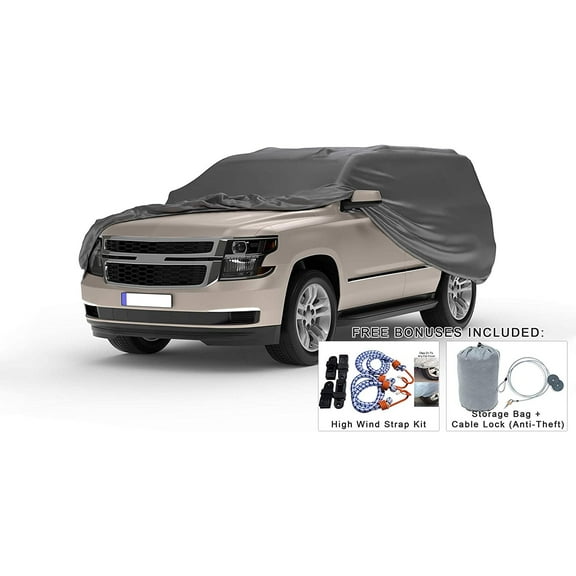 Weatherproof Truck Cover Compatible with 2022-2022 Nissan Frontier Crew Cab6 Ft Bed & Camper Shell - 5L Outdoor & Indoor - Protect from Rain, Snow, Hail, Sun - Theft Cable Lock, Bag & Wind Straps