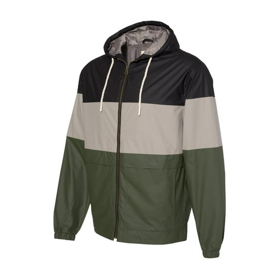 Weatherproof - Vintage Colorblocked Hooded Rain Jacket - 20601