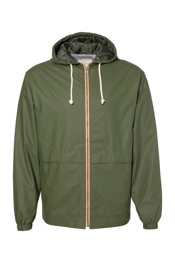 - Vintage Hooded Rain Jacket - 193910 - Bronze Green - Size: S