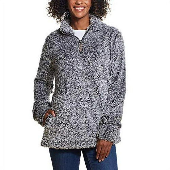 Weatherproof Vintage Ladies' Cozy Pullover/Granite/XL