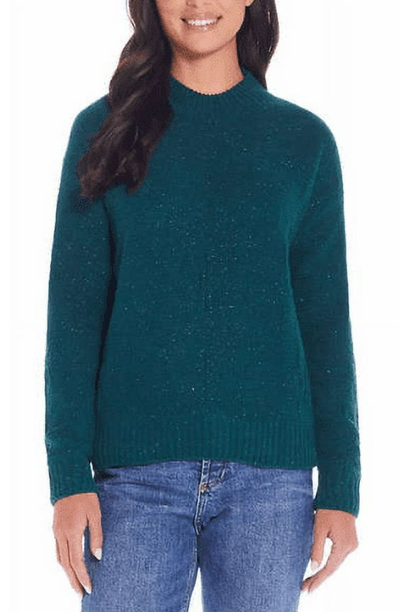 Ladies' Holiday Chenille Sweater, Green (Small)