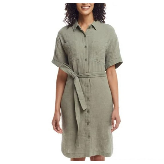 Weatherproof Vintage Ladies' Size X-Large (16-18) Gauze Dress, Green