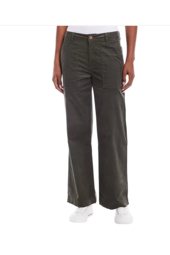 Vintage Ladies' Wide Leg Corduroy Pant (Olive, 6)