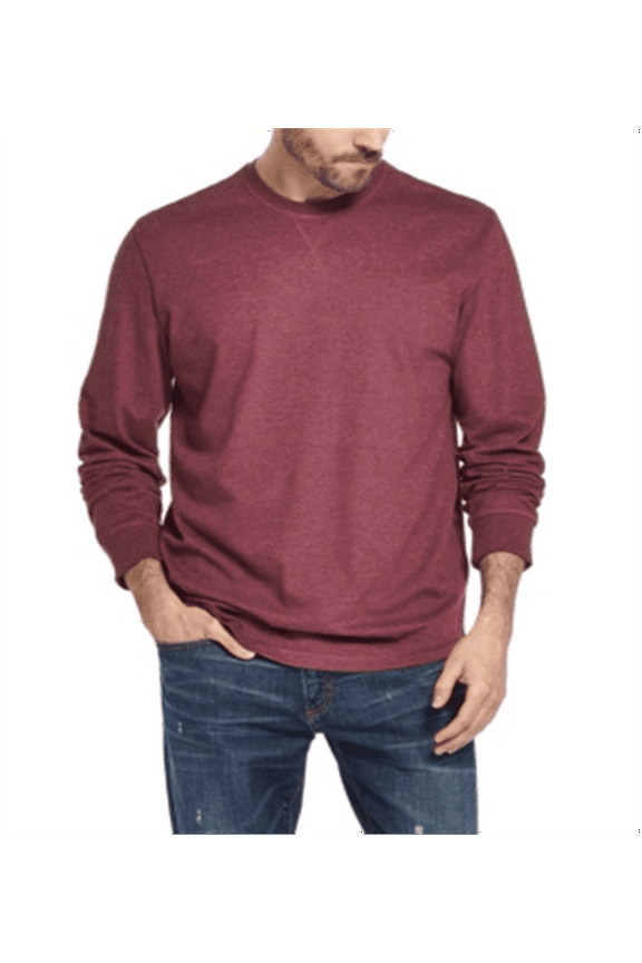 Men's Brushed Long Sleeve Jersey T-Shirt Purple Size Small