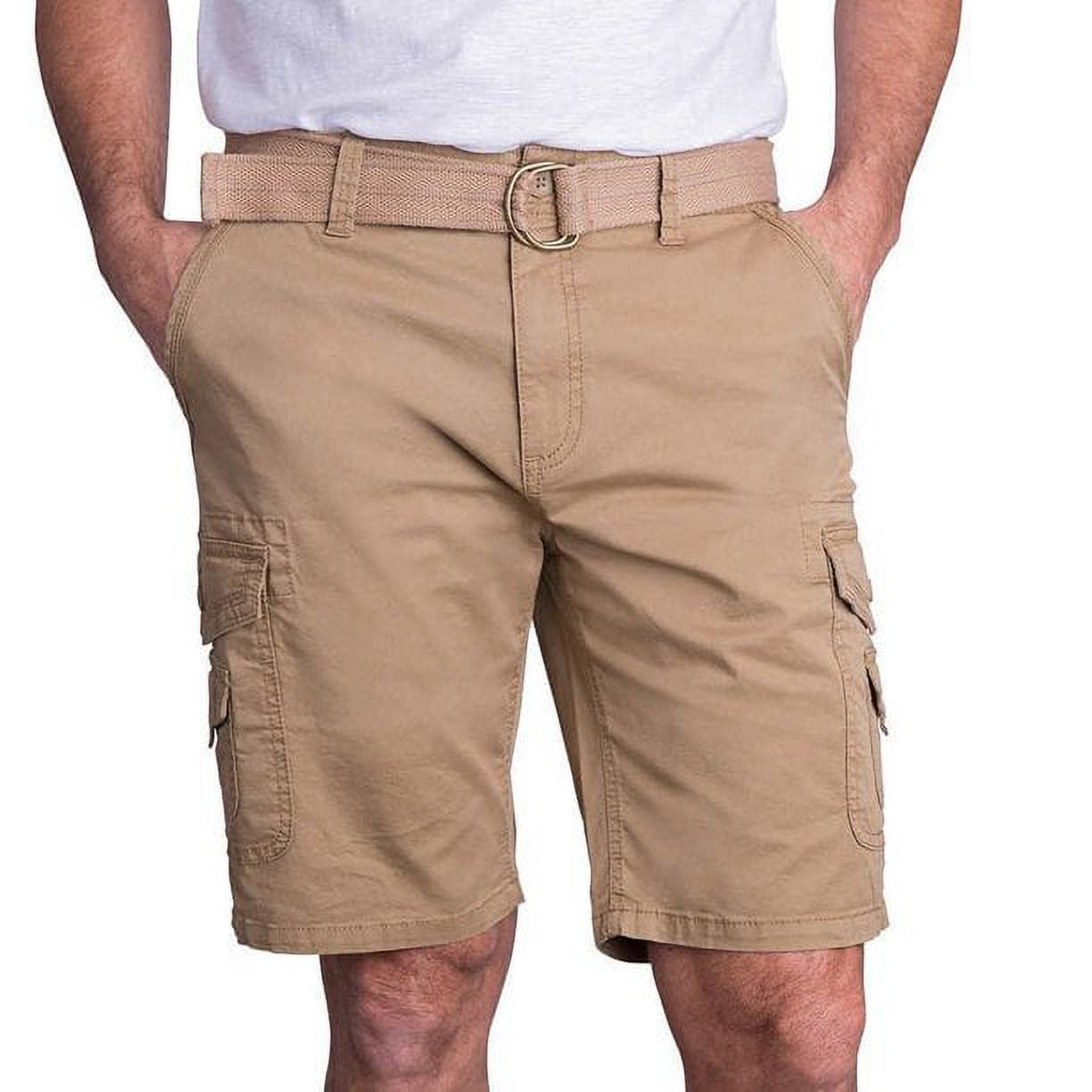 Weatherproof Vintage Men s Cargo Short with Belt Beige 40