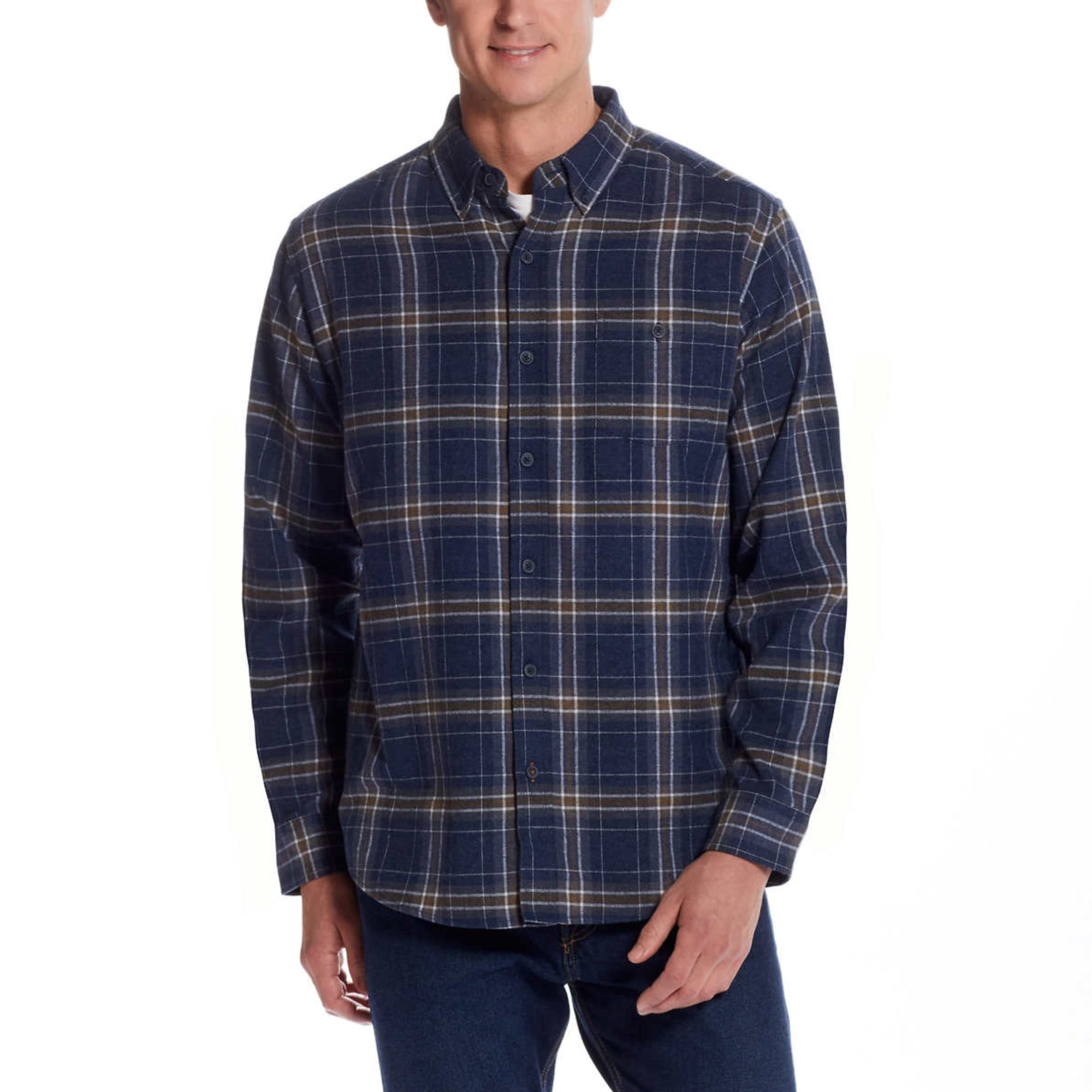 Weatherproof Vintage Men's Fleece Button Down Shirt - Warm, Soft Flannel-Style Shirt