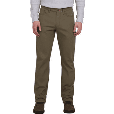 Weatherproof Vintage Men's Fleece Lined Canvas Pant, Green 34x30