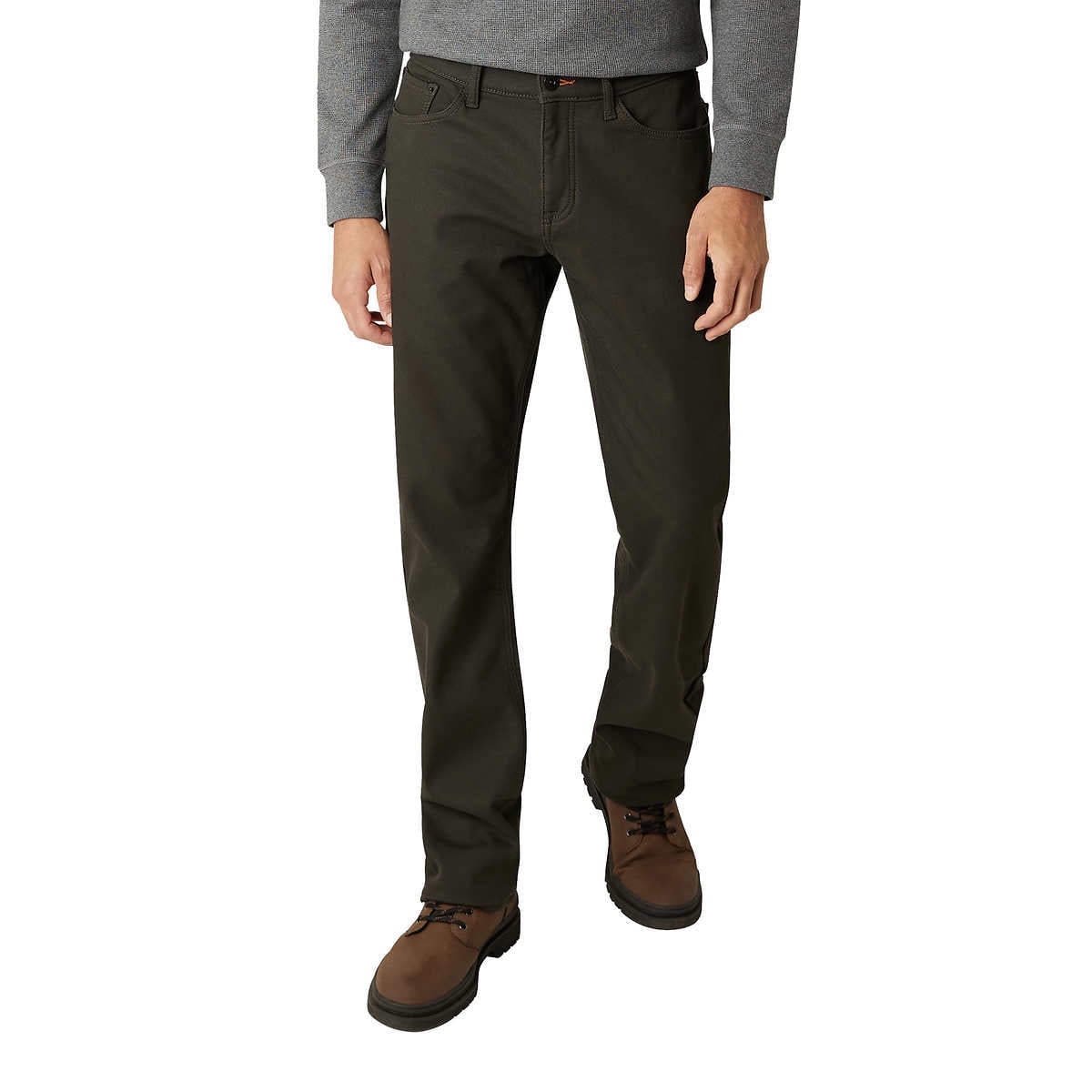 Weatherproof Vintage Men's Fleece Stretch Canvas Regular Fit Pants