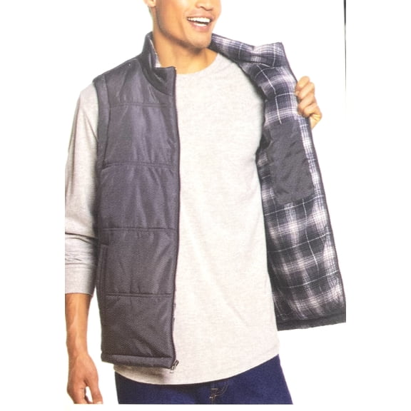 Weatherproof Vintage Men's Puffer Full Zip Insulated Vest, Gray Medium