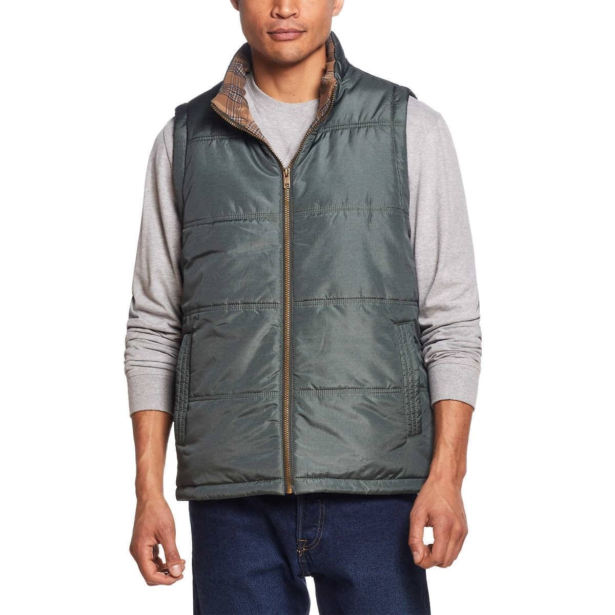  Weatherproof Vintage Mens Quilted Puffer Vest