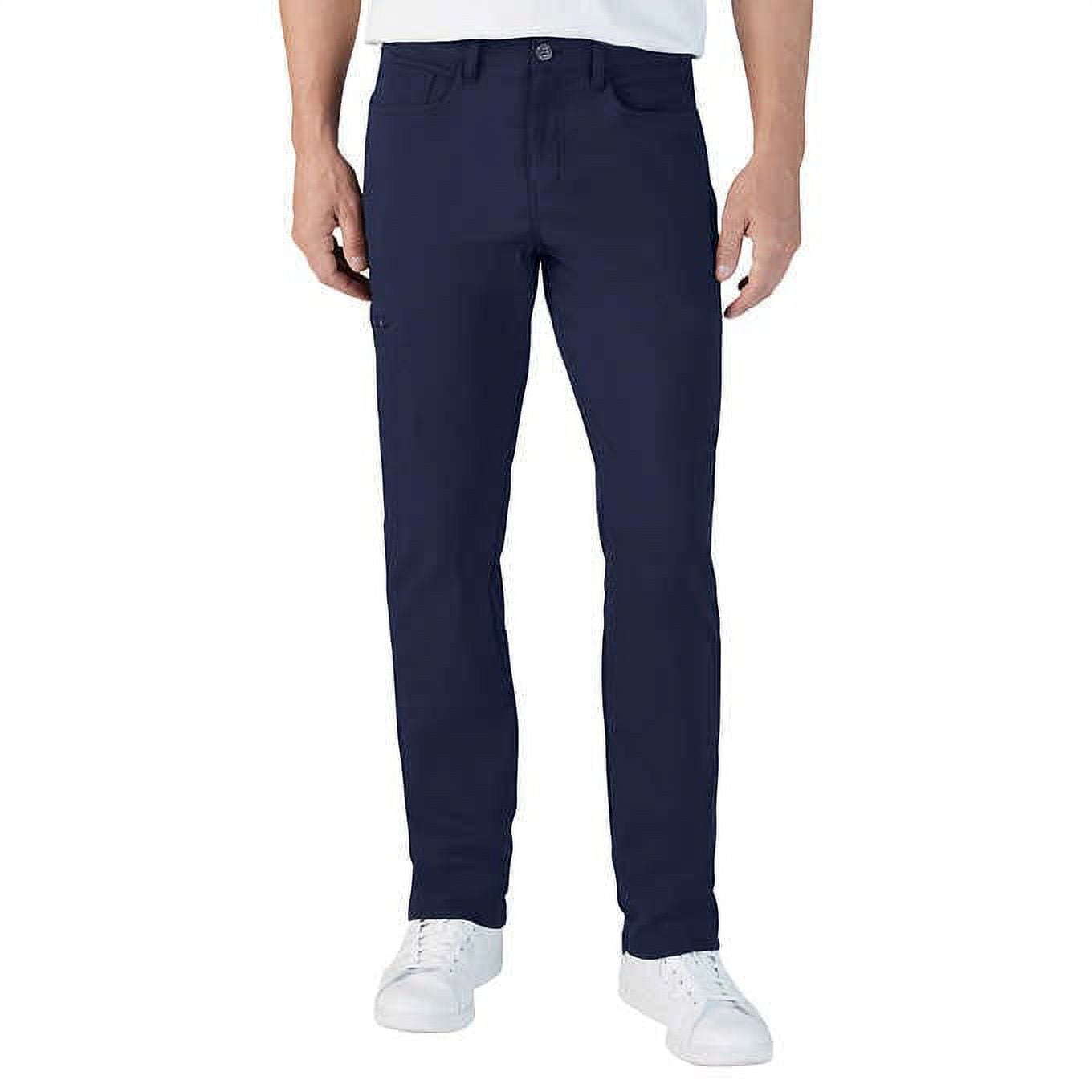 Weatherproof Vintage Men's Regular Fit Flex Tech Pants, Navy 34 x 34 