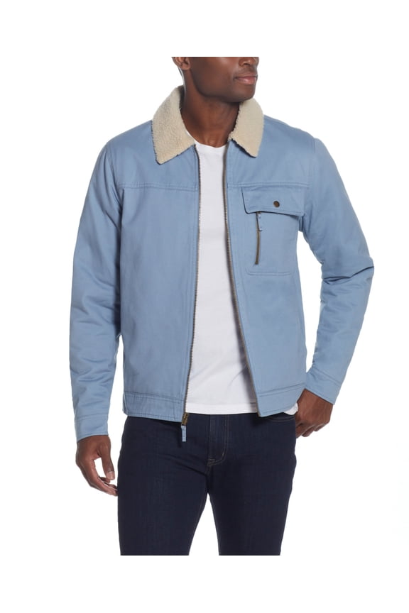 Vintage Men's Sherpa Lining Trucker Jacket - Moonlight, JACKET L